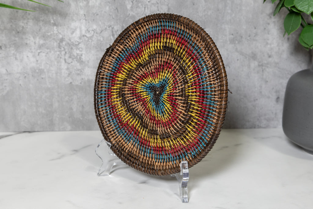 Multi-Color Star Burst Basket Plate