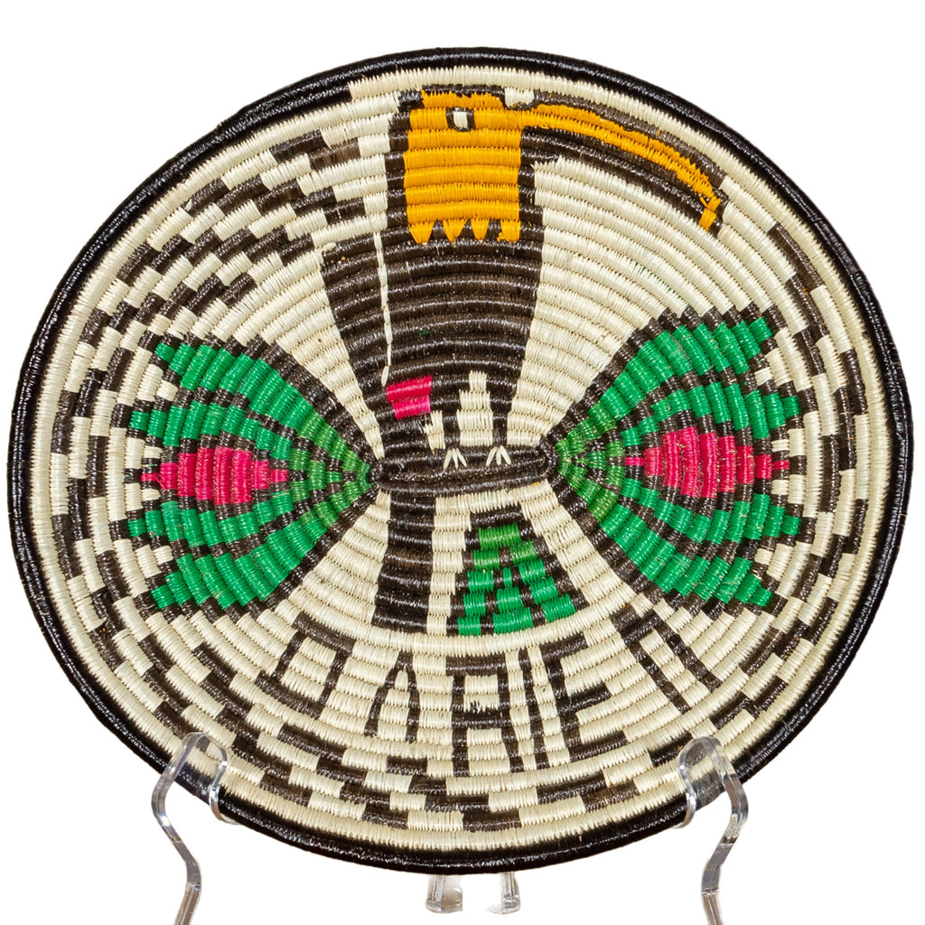 Black Gold And Green Toucan Basket Plate