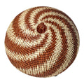 Brown And White Spiral Woven Basket