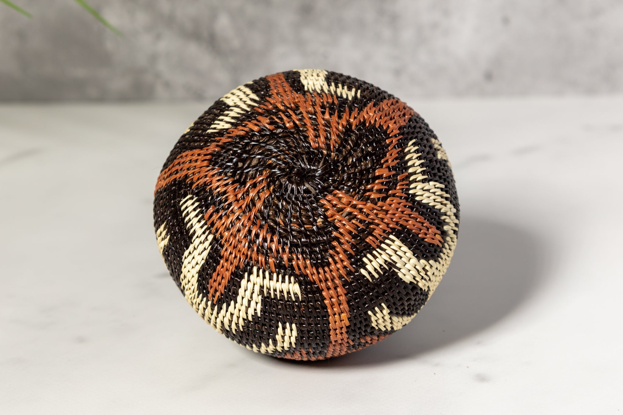 Human Cave Drawings Woven Basket With Top
