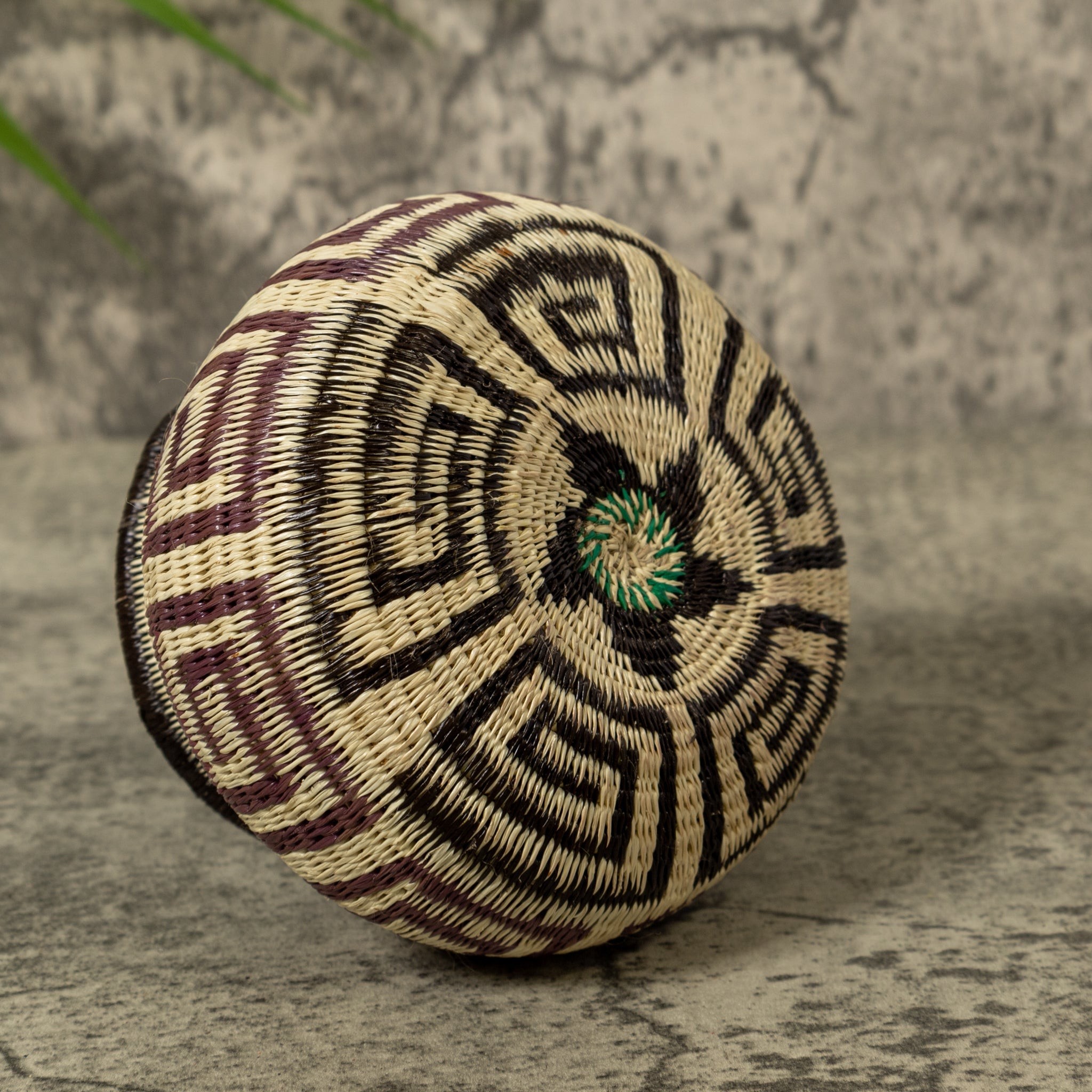 Black And Brown Greek Key Rainforest Basket
