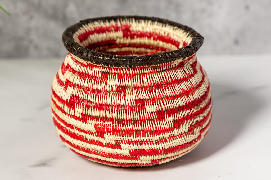 Small Red And White Staircase Rainforest Basket