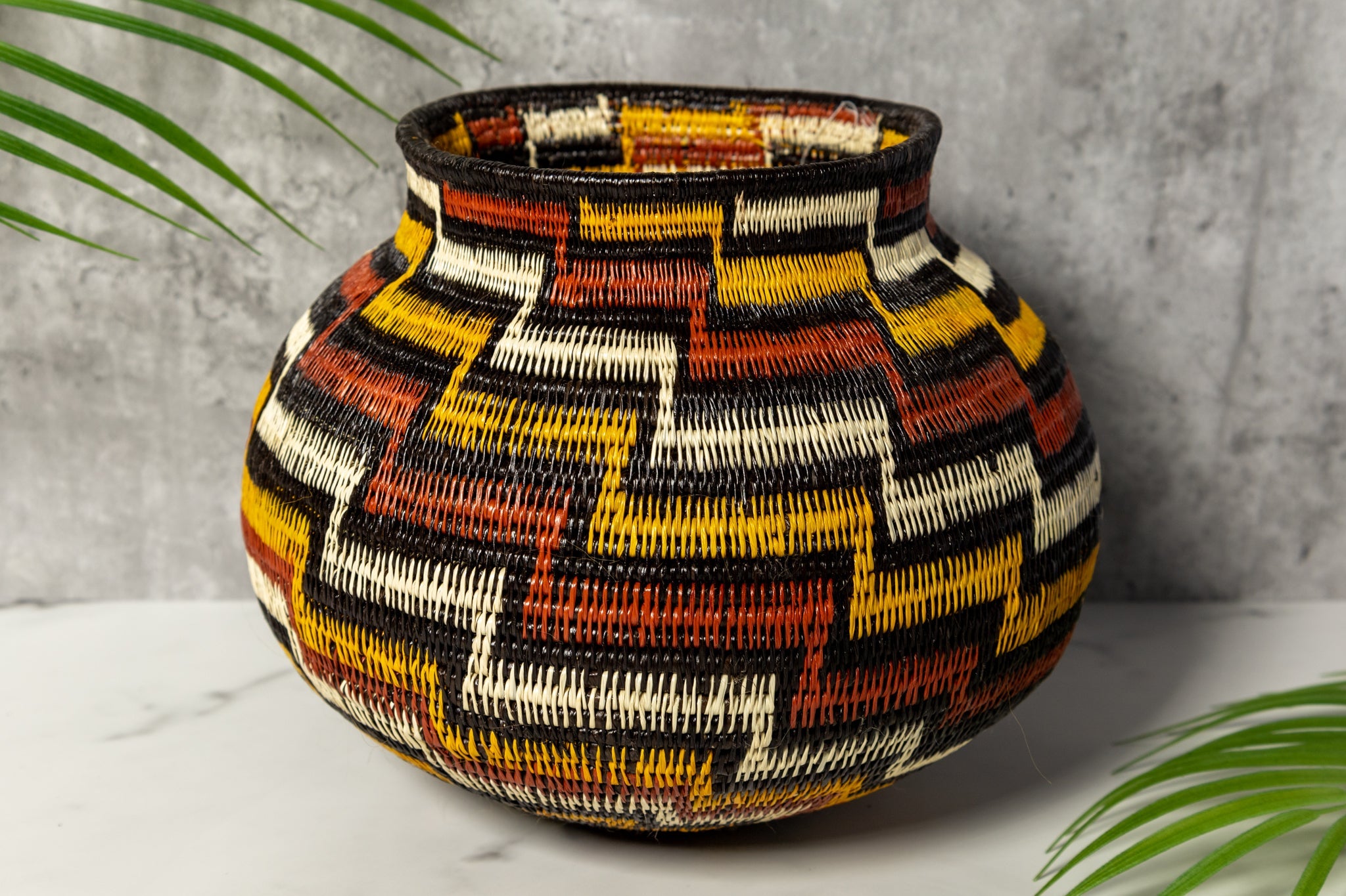 Coral Snake Woven Basket