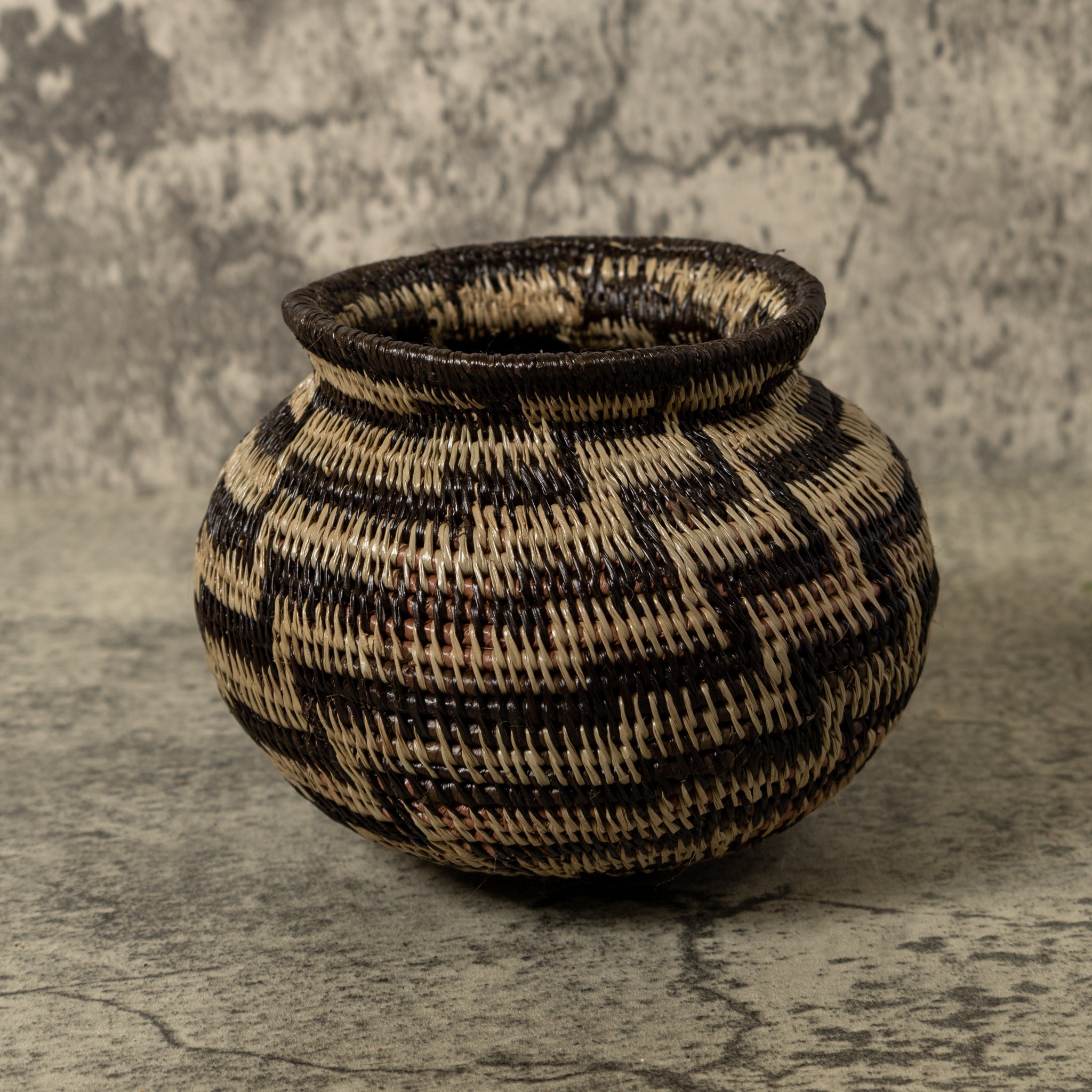 Black And Brown Sanke Spiral Rainforest Basket