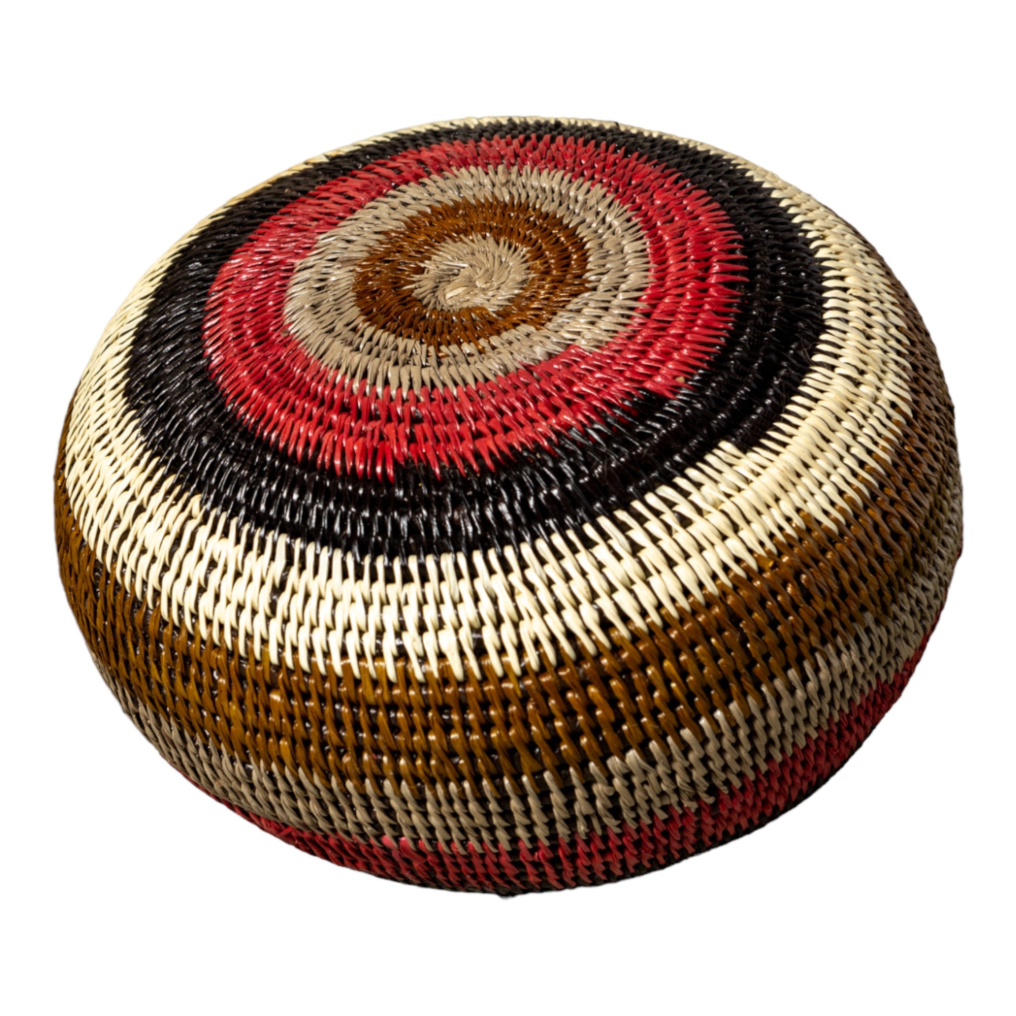 Jungle Rhythm Woven Basket With Top