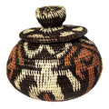 Human Cave Drawings Woven Basket With Top