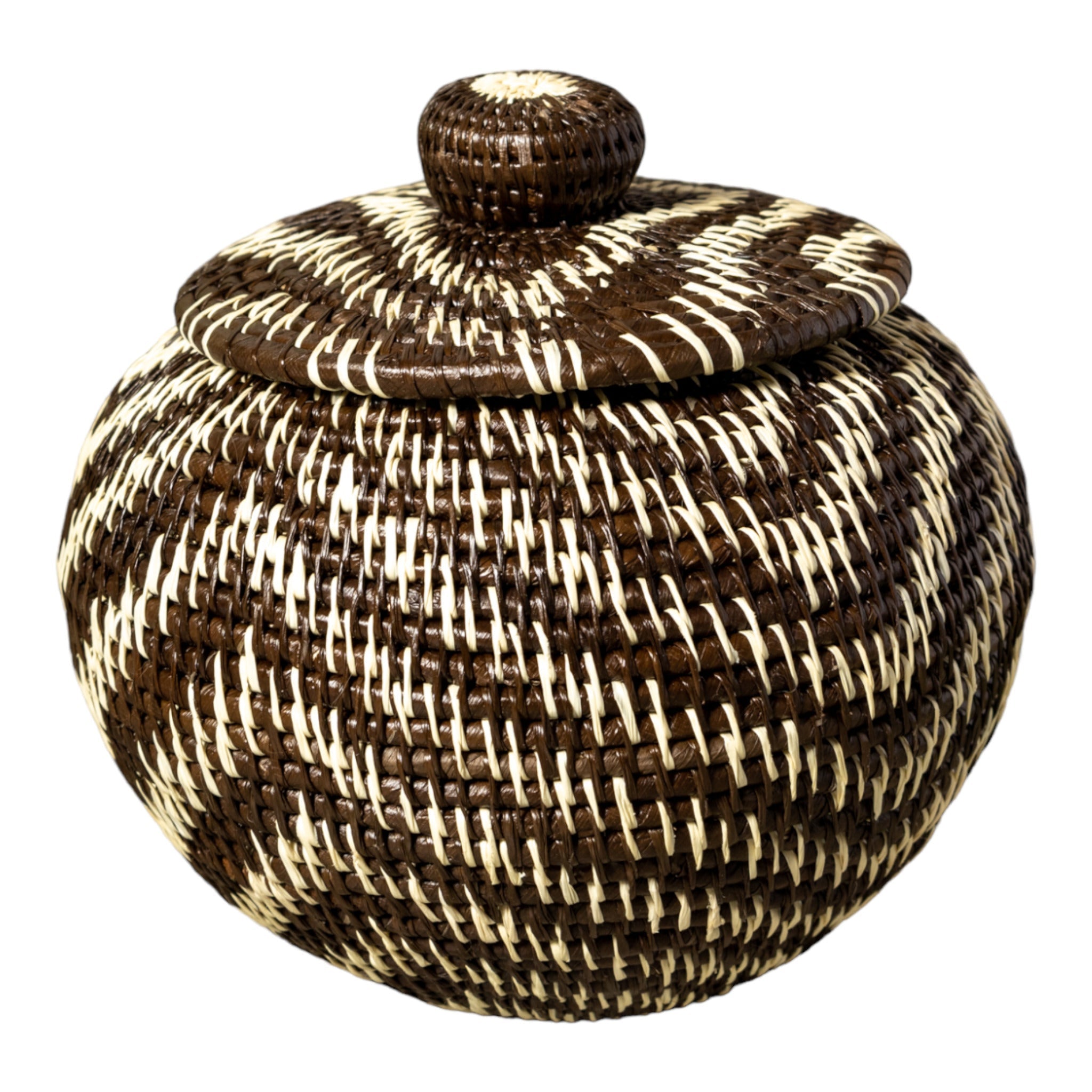 Gentle Waves Woven Basket With Top