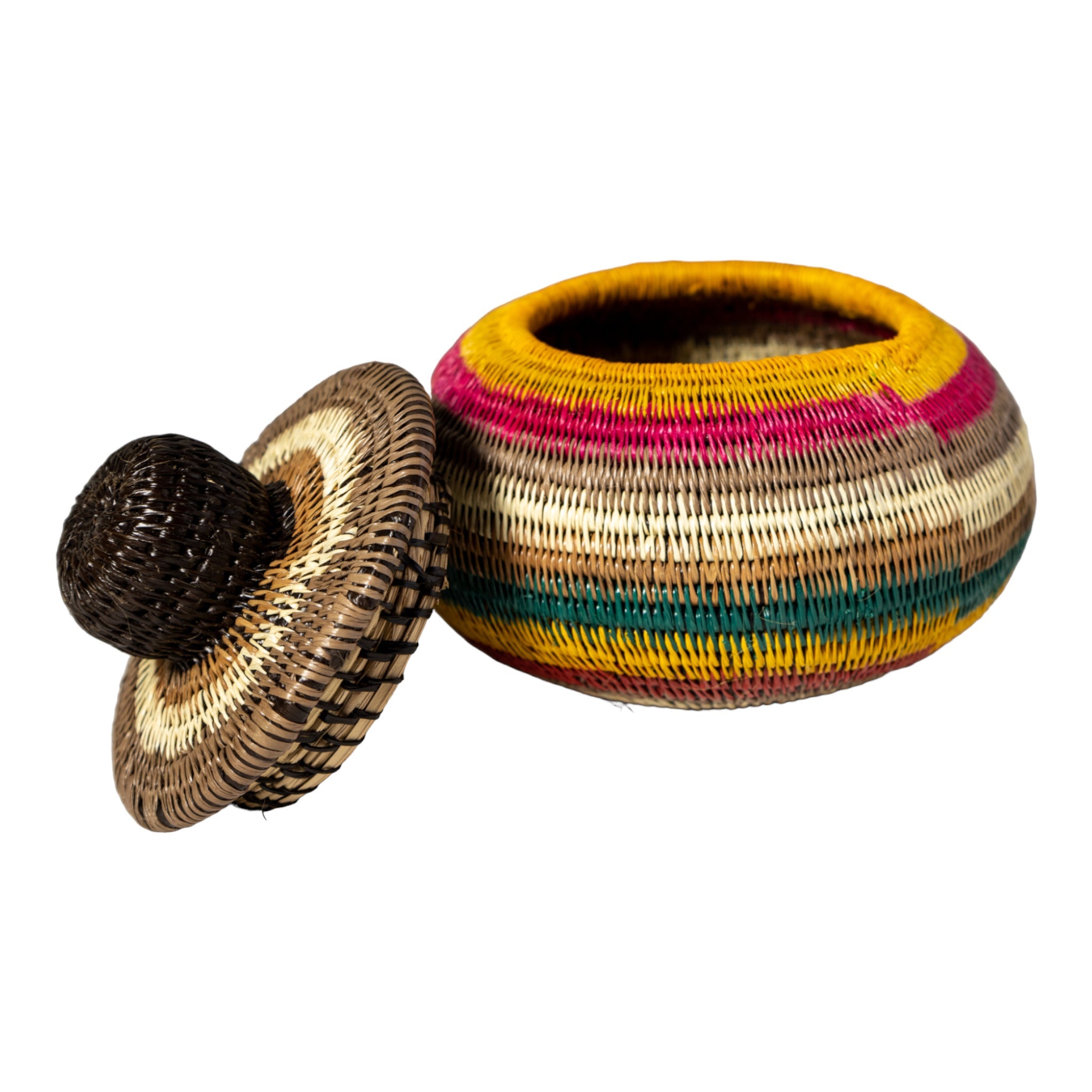 Rainbow Colors Basket With Top