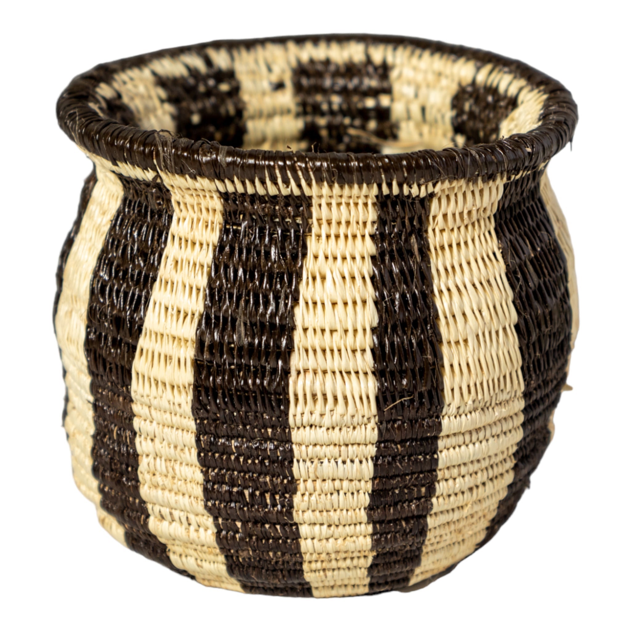 Small Black And White Stripe Rainforest Basket