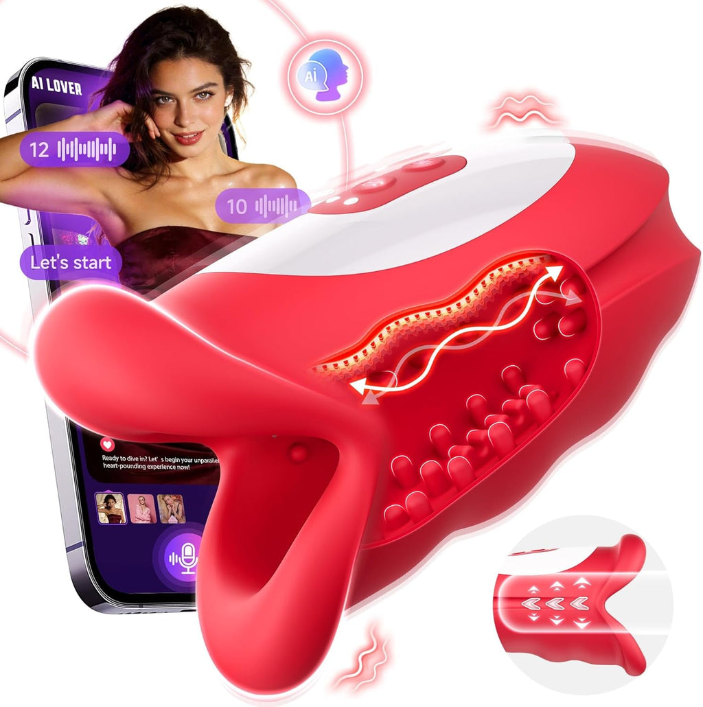 WaveLynx AI Vibrating Male Masturbator 3 Motor 10 Modes