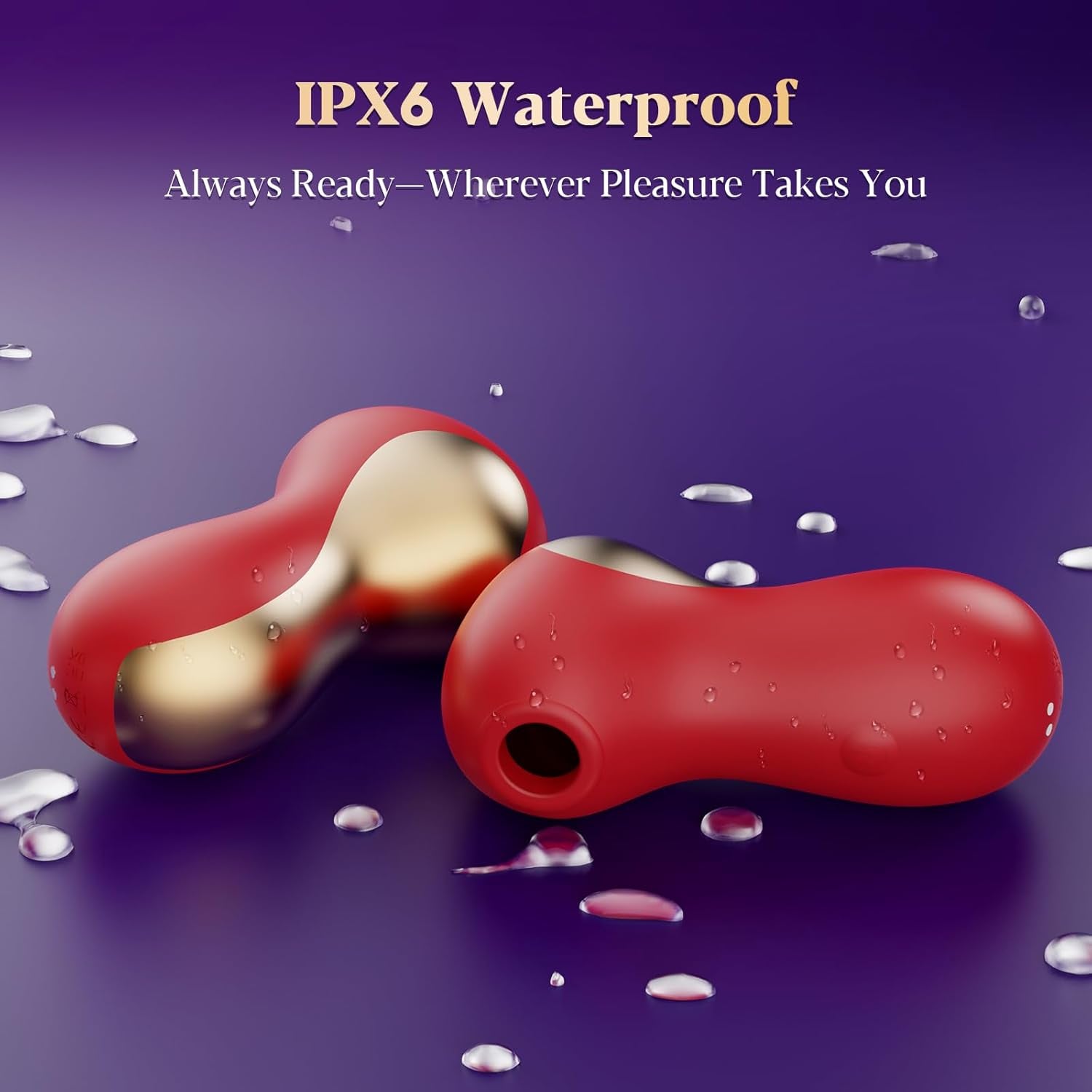 PureSuction Clit Sucker Rose Vibrator 7 Modes Waterproof