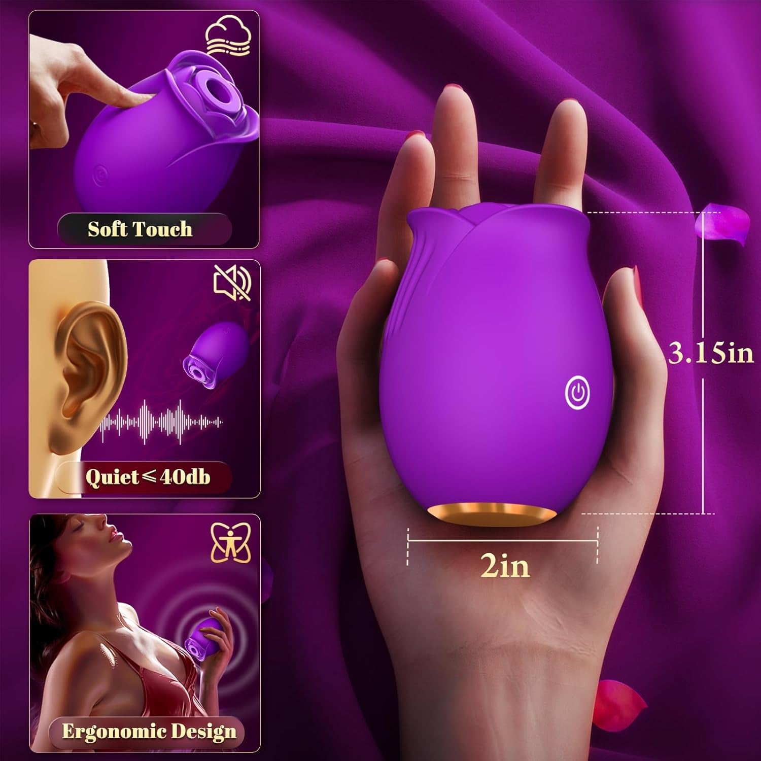 VeltrixaX Rose Clit Sucker App Control 9 Modes Waterproof