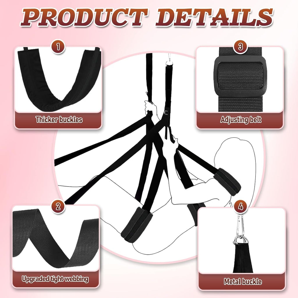 PowerGlide Bondage Sex Swing 500lb Adjustable