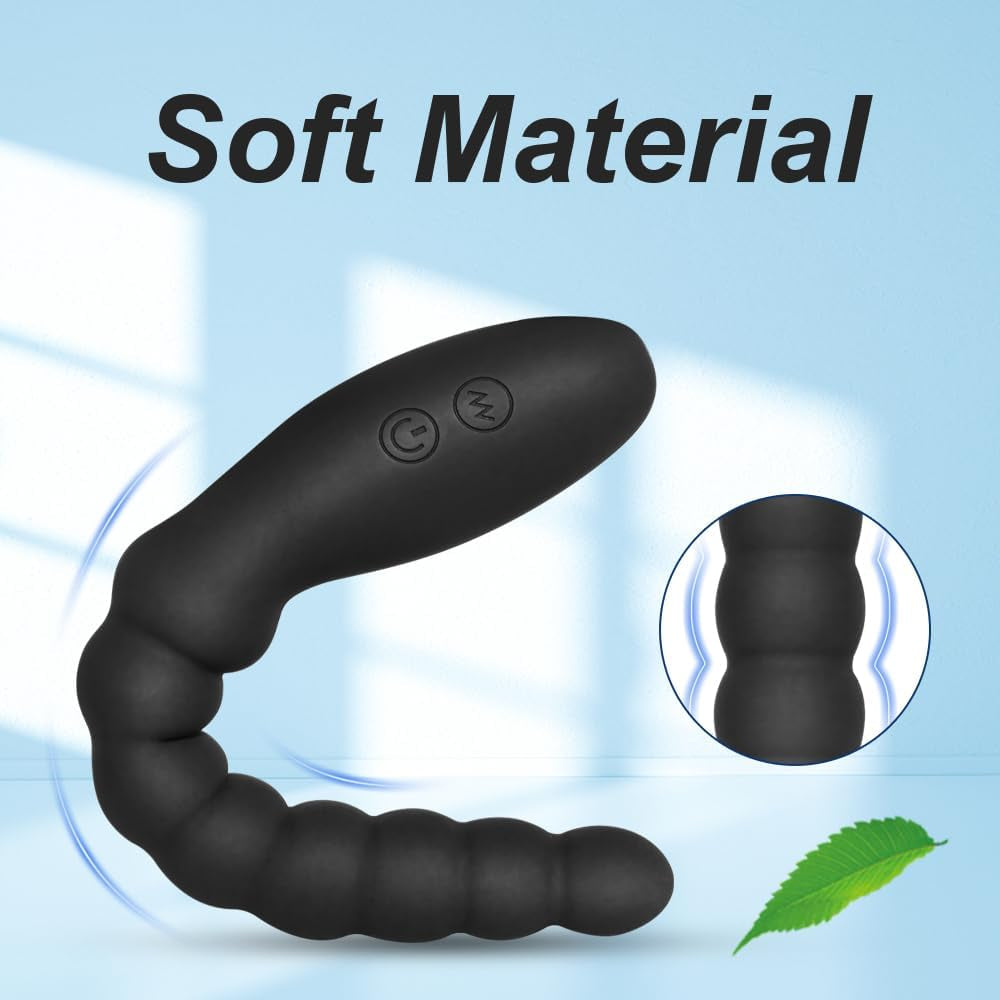 VelvetPulse Rechargeable Vibrating Anal Beads Wand Plug