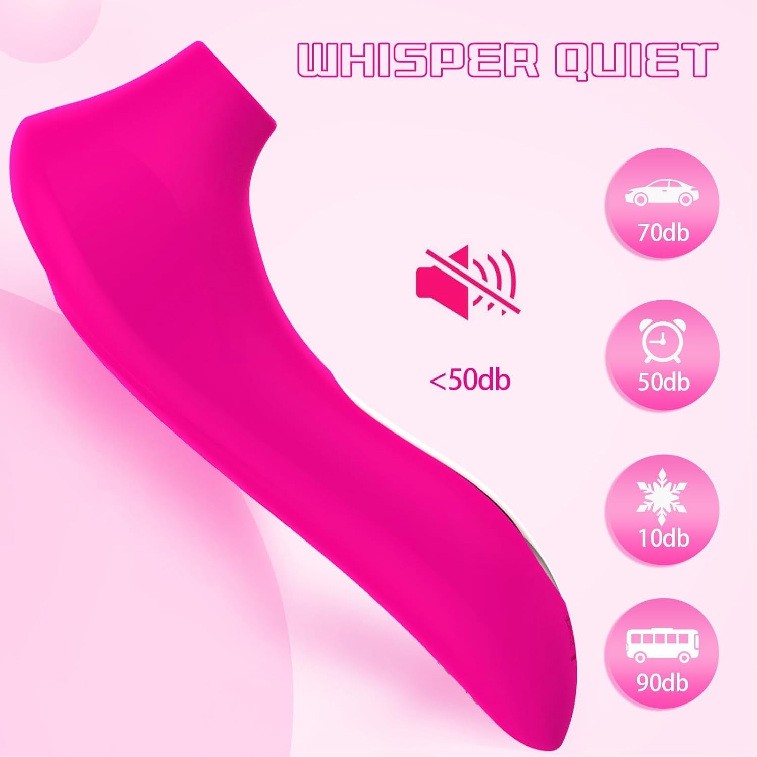 RoselleVibe Rose Vibrator Wand 10 Modes Waterproof Quiet