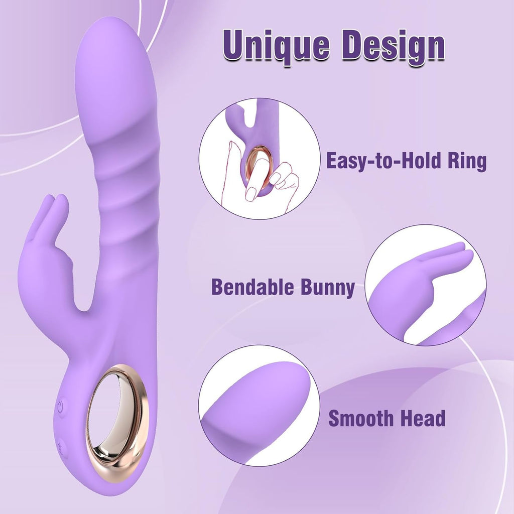 VeloraThrust Thrusting Rabbit Vibrator 3 Motor 5 Thrust 10 Modes