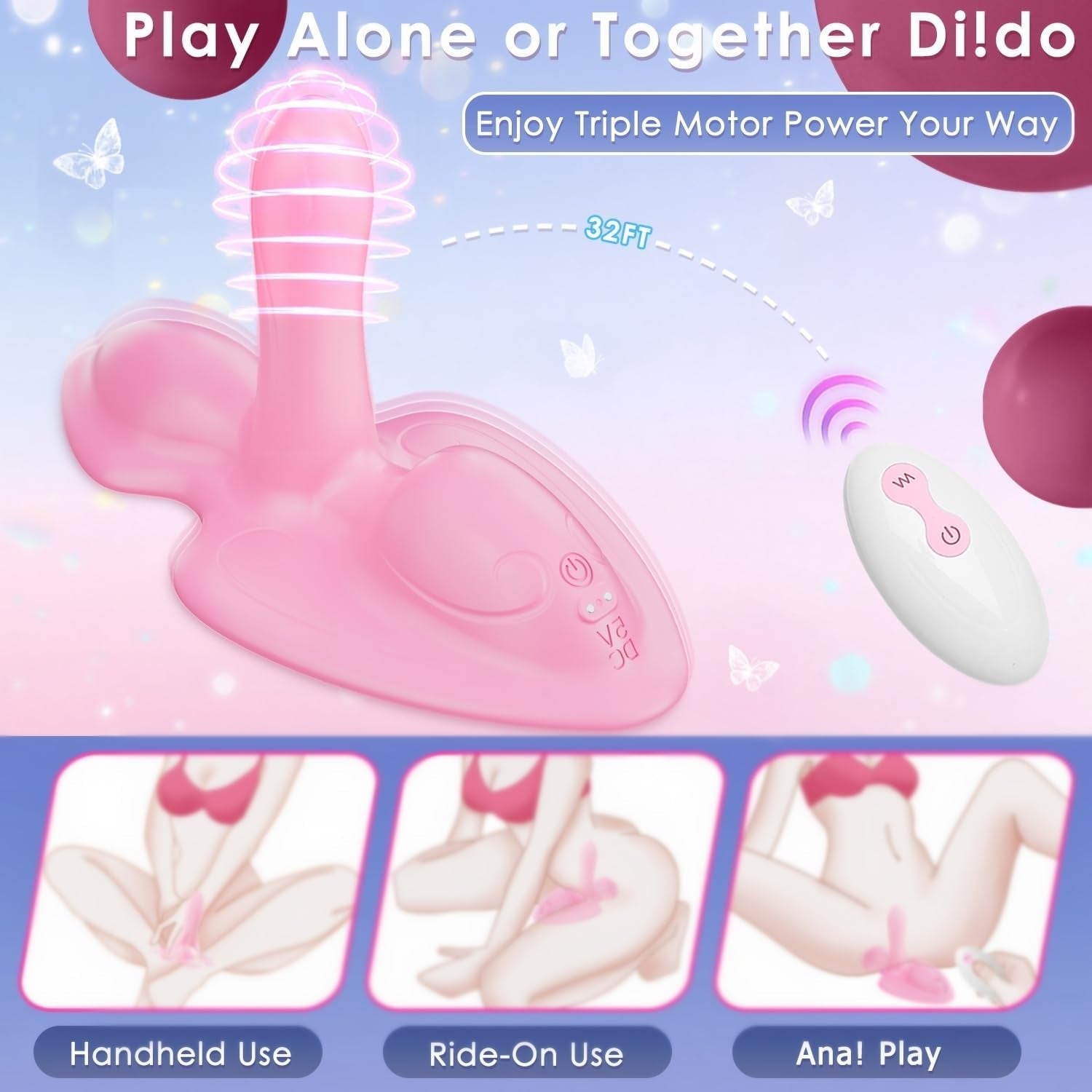 MonarchRide Sit and Ride Triple Motor Dildo Machine
