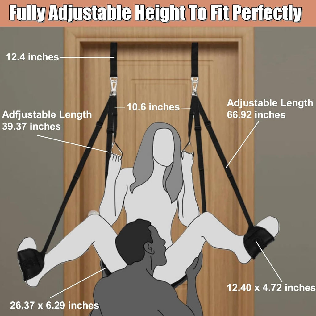 AcryluX Door Sex Swing with PU Cushion 300lb