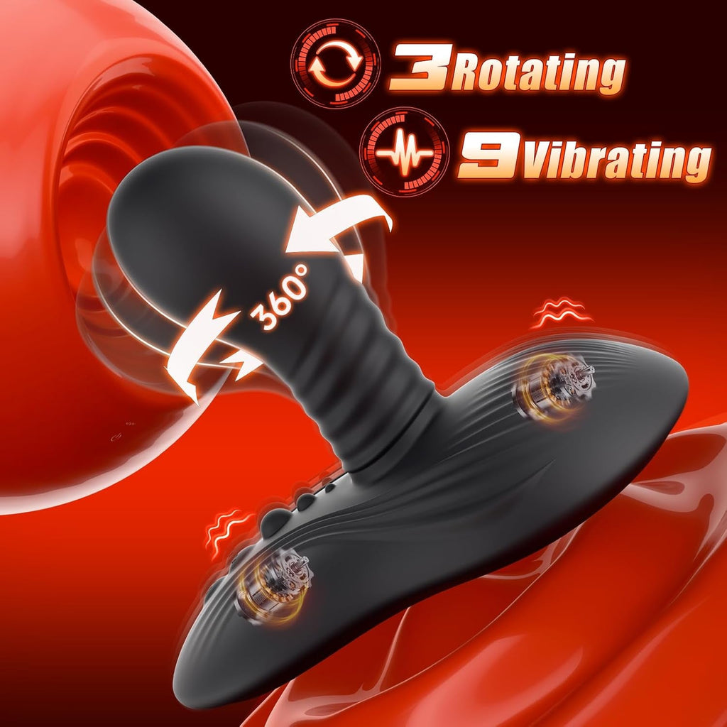 RotyX Prostate Massager Rotating Vibrator Ride Plug