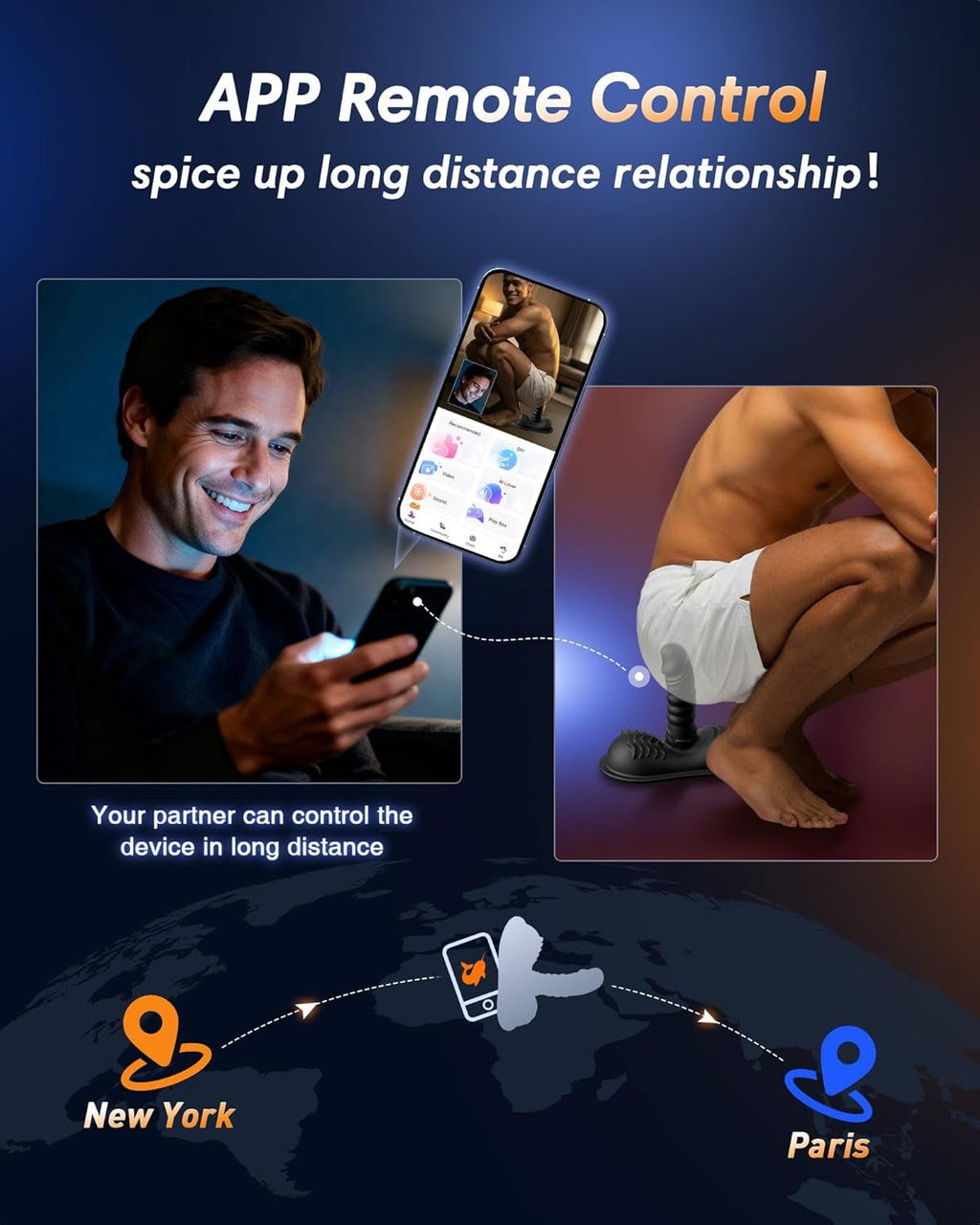 GravionX AI Prostate Massager Thrusting Vibrator App