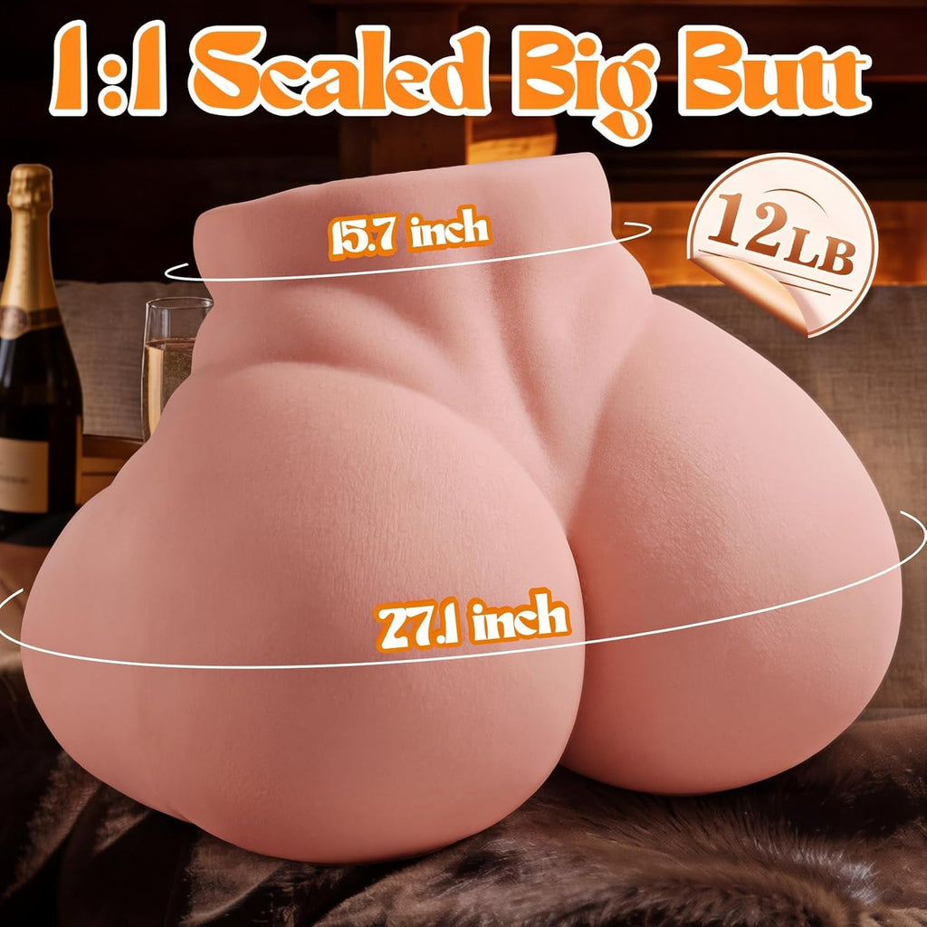 PlushMax BBW Sex Doll Torso Dual Channel 12LB