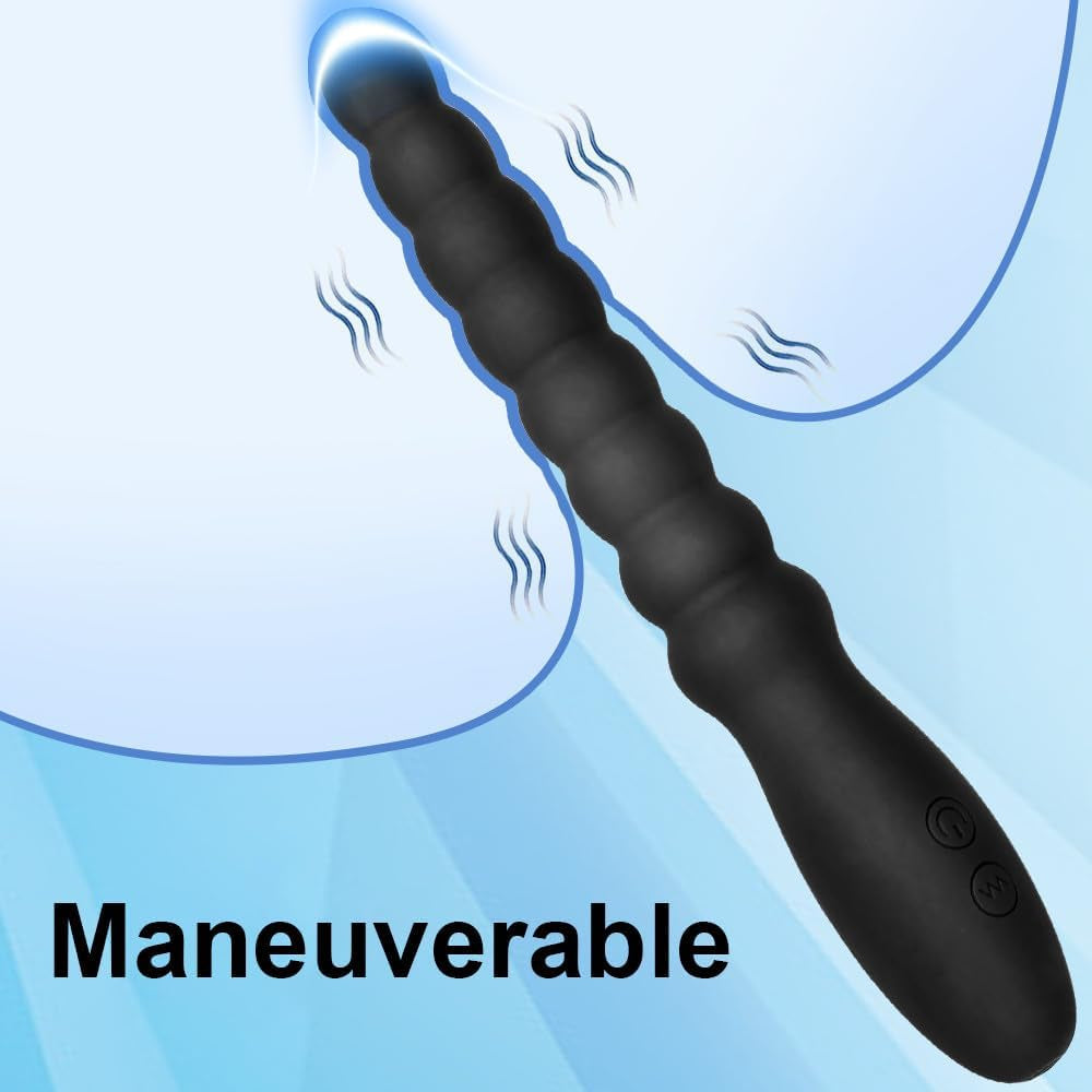 VelvetPulse Rechargeable Vibrating Anal Beads Wand Plug
