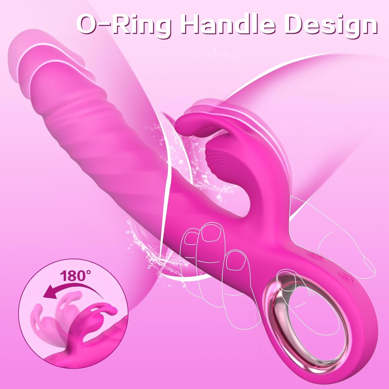 RoseCore Premium Rabbit Thruster 7 Thrust 7 Modes Silicone