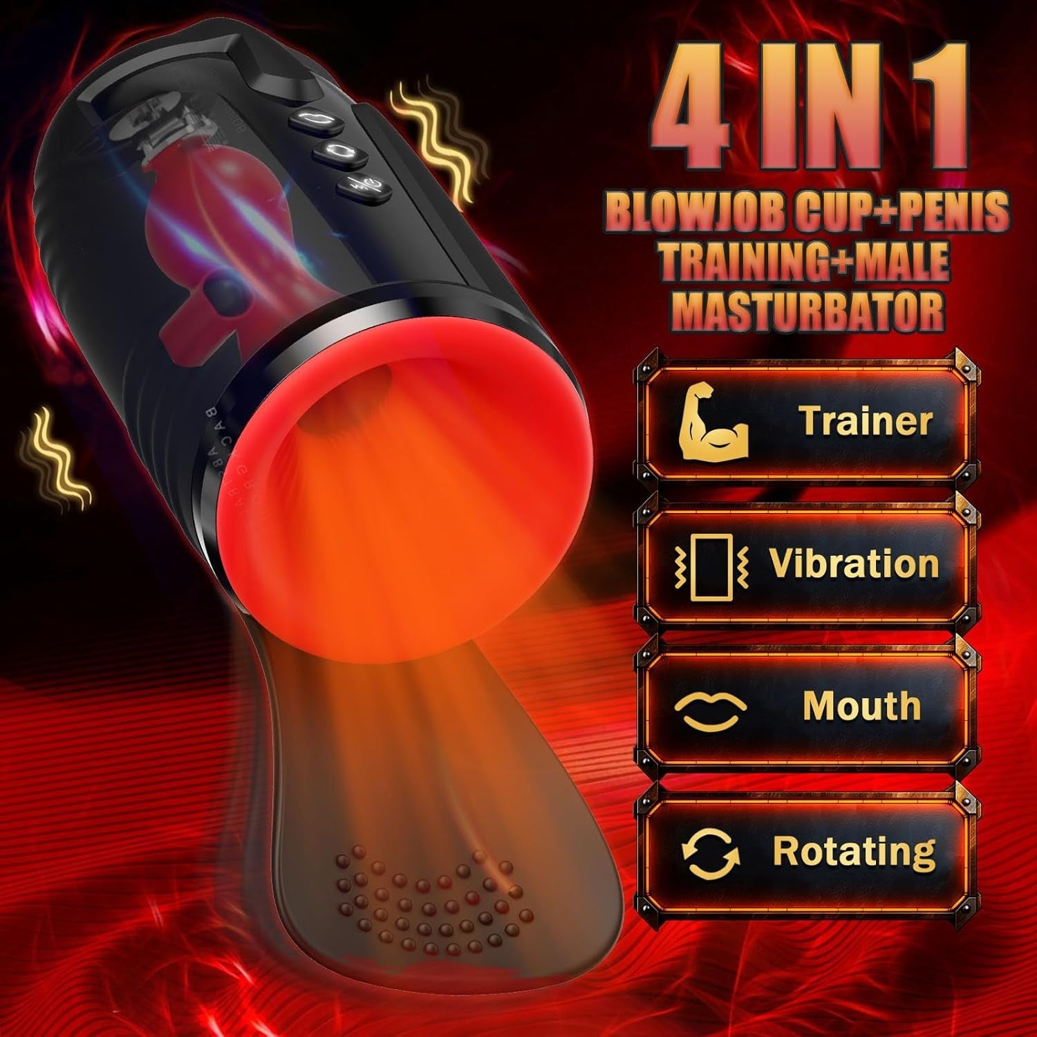 TitanFlow 4-in-1 Male Stroker 10 Modes Pump Trainer