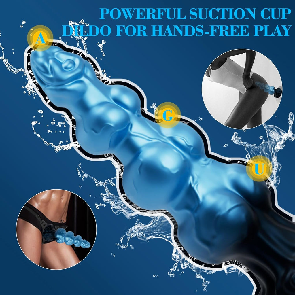 TripleKnot 9.6” Fantasy Knot Dildo Silicone Suction Cup