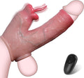 TongueVolt Vibrating Penis Sleeve Ring 10 Modes Remote