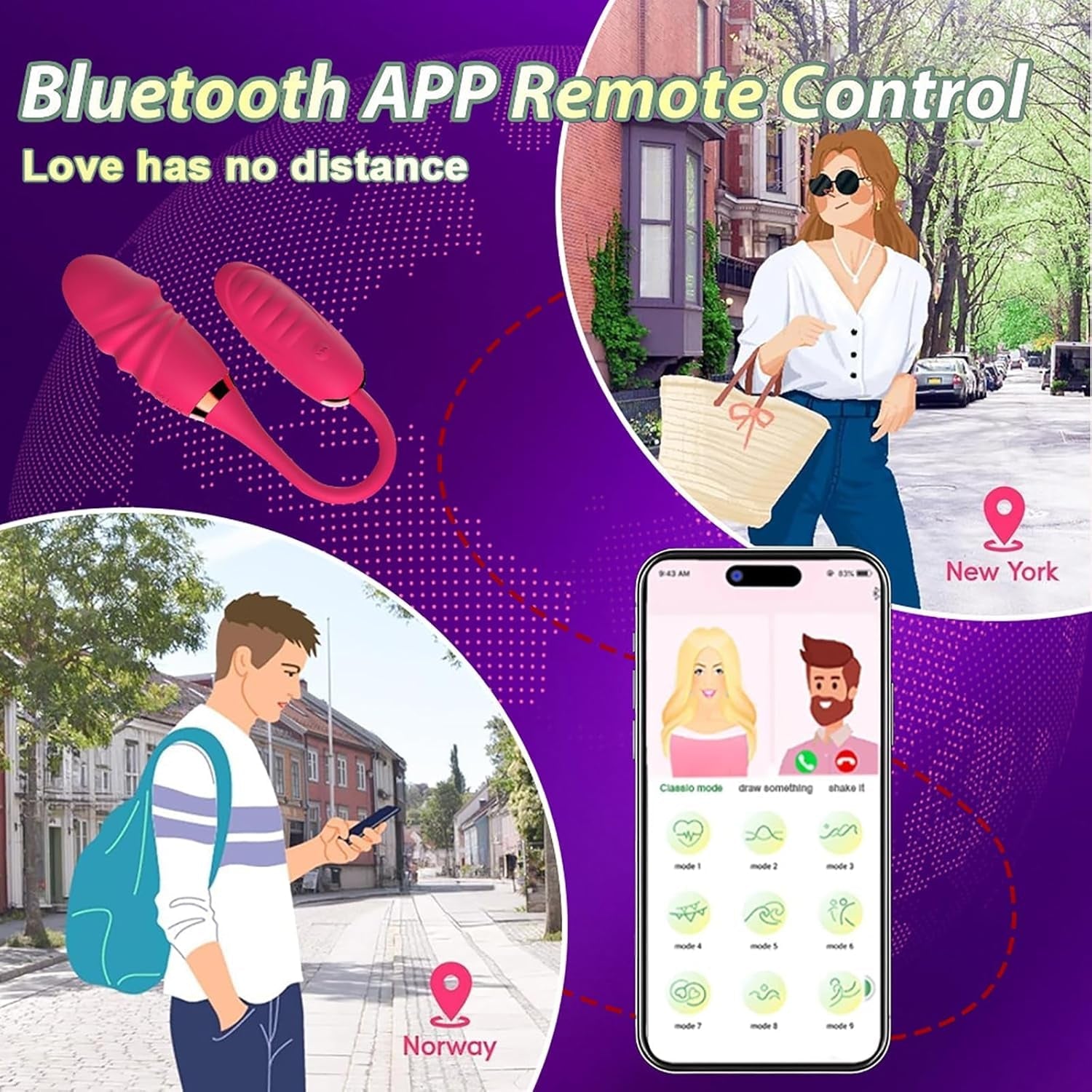 SyncWave App Remote G-Spot Vibrator Couples Toy 10 Modes