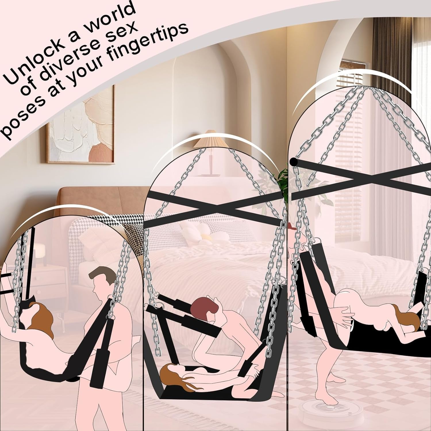 FloatEase Premium Heavy-Duty 360° Adjustable Sex Swing 800lb