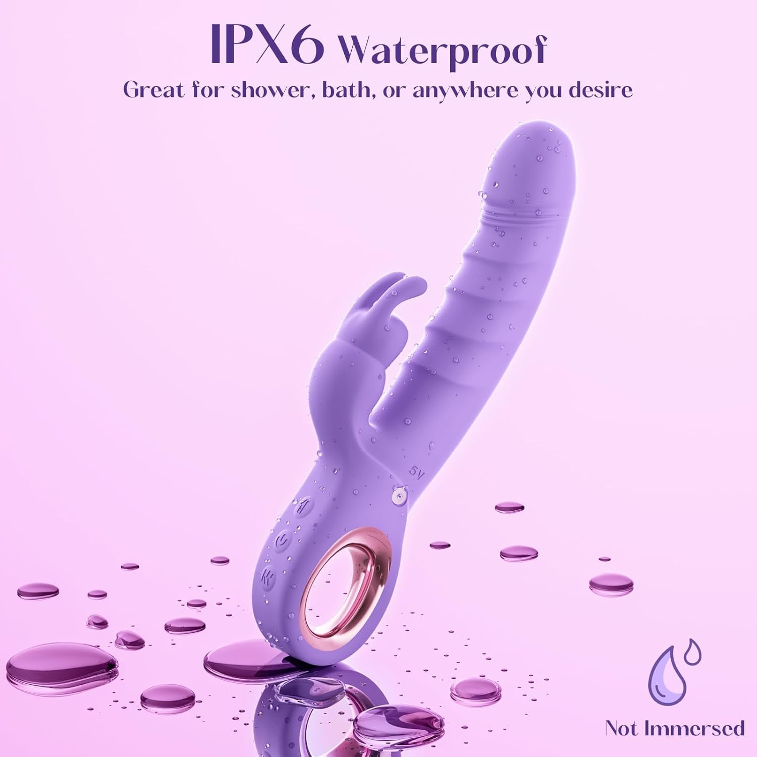 AuralisX Thrusting Rabbit Vibrator 7 Modes 3 Motor Waterproof