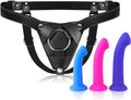 TriFit Adjustable Strap-On Harness with 3 Dildos