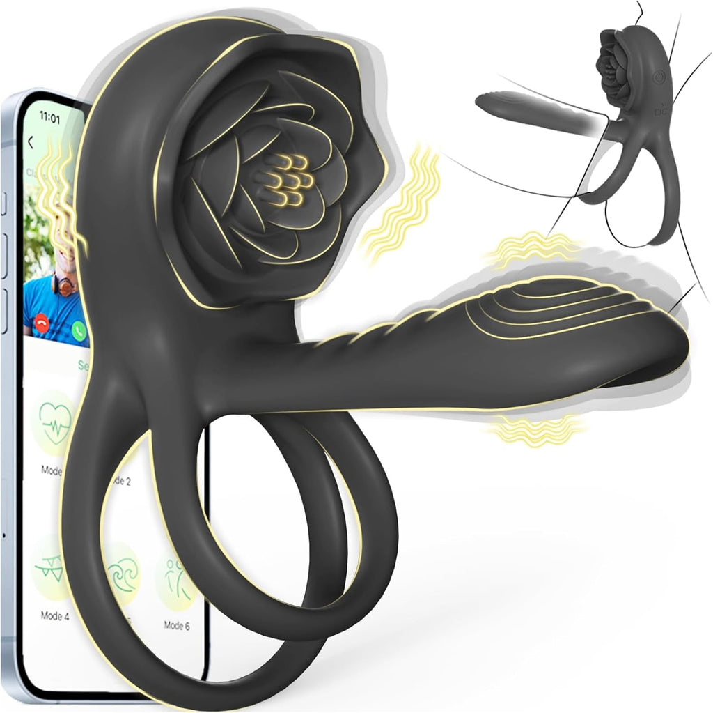 PetalCoreX Cock Ring Extender G-Spot Clit Vibrator 9 Modes