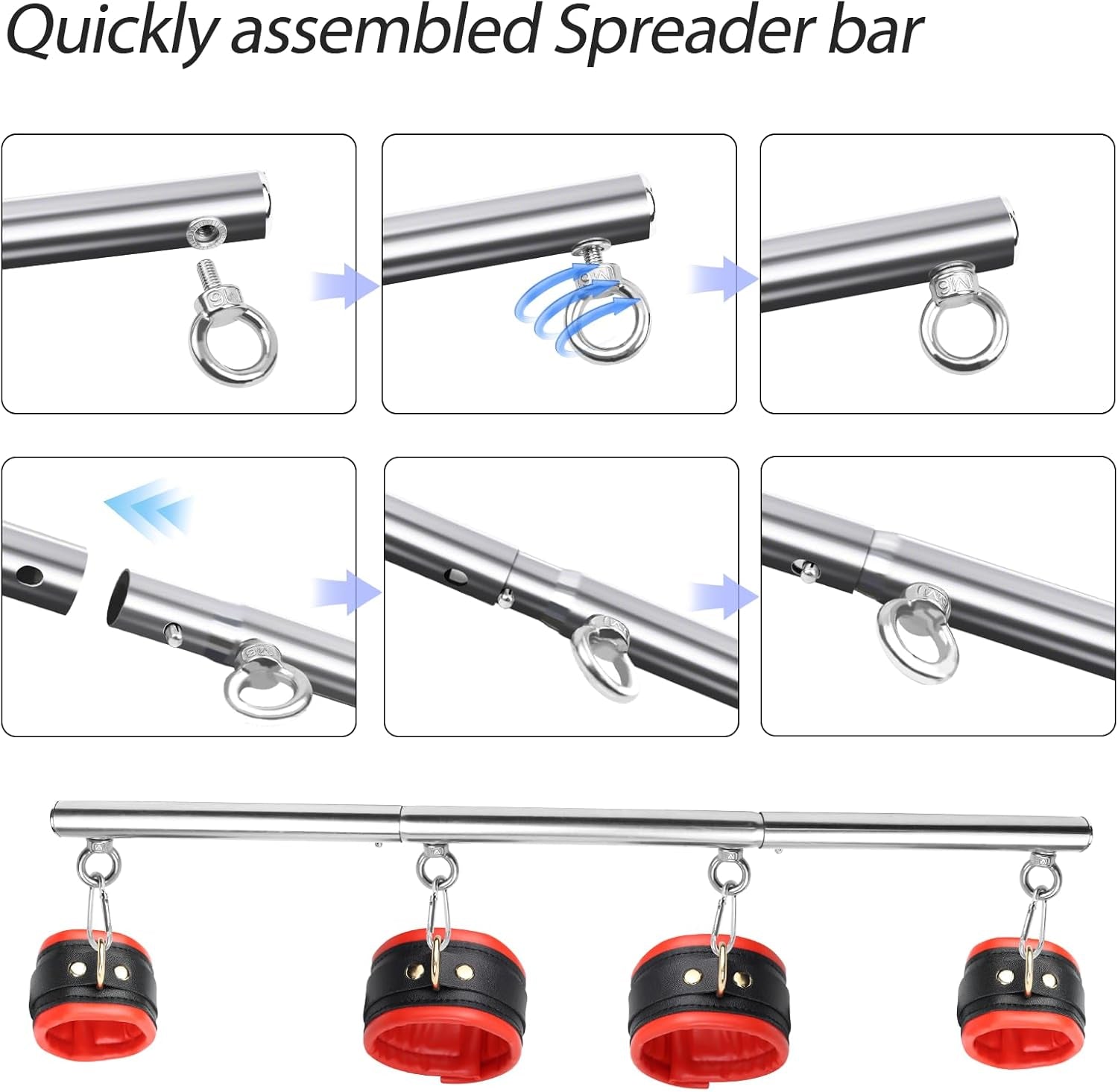 CrimsonSteel Red Stainless Steel Spreader Bar Kit