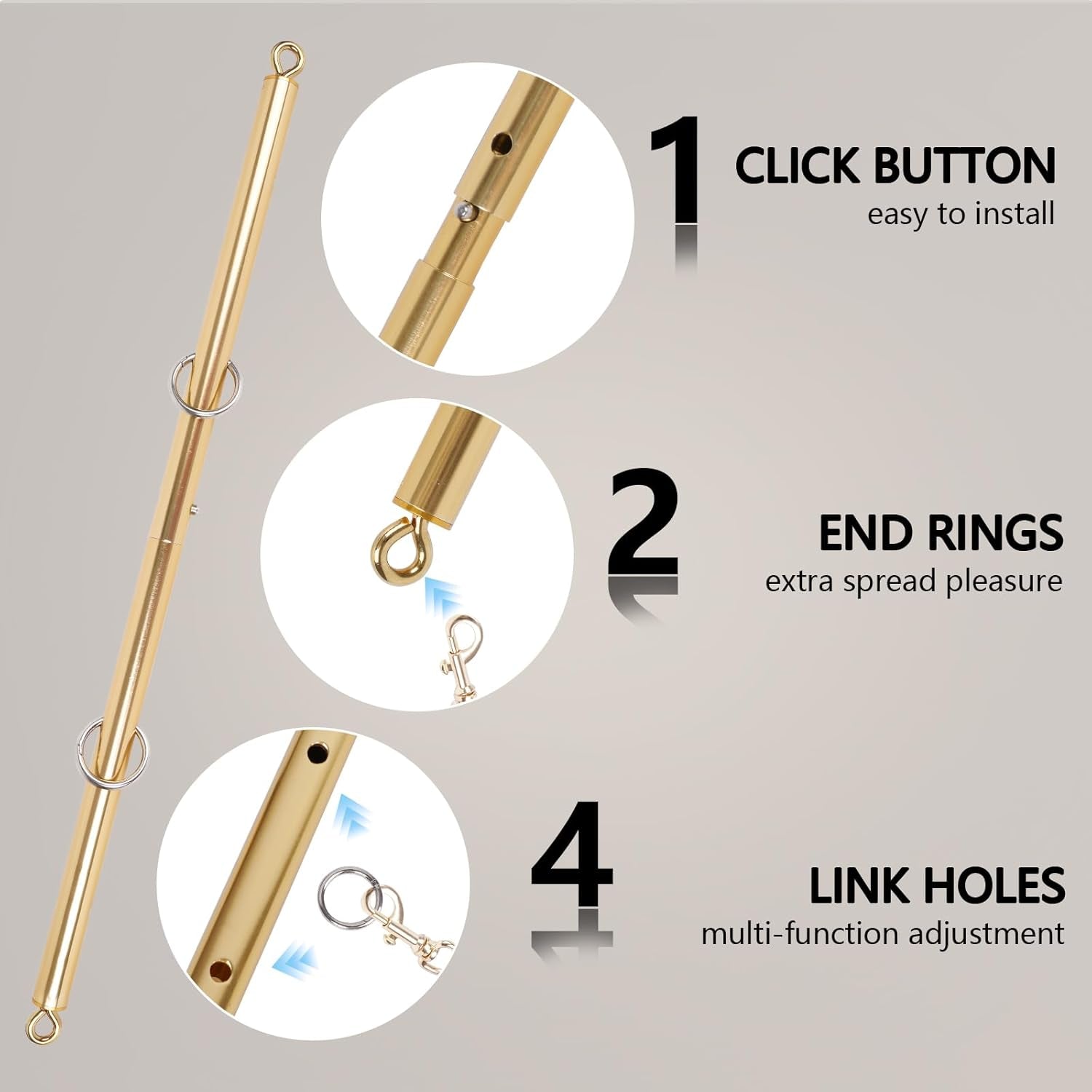 CrimsonRoyale 10PCS BDSM Spreader Bar Bondage Kit