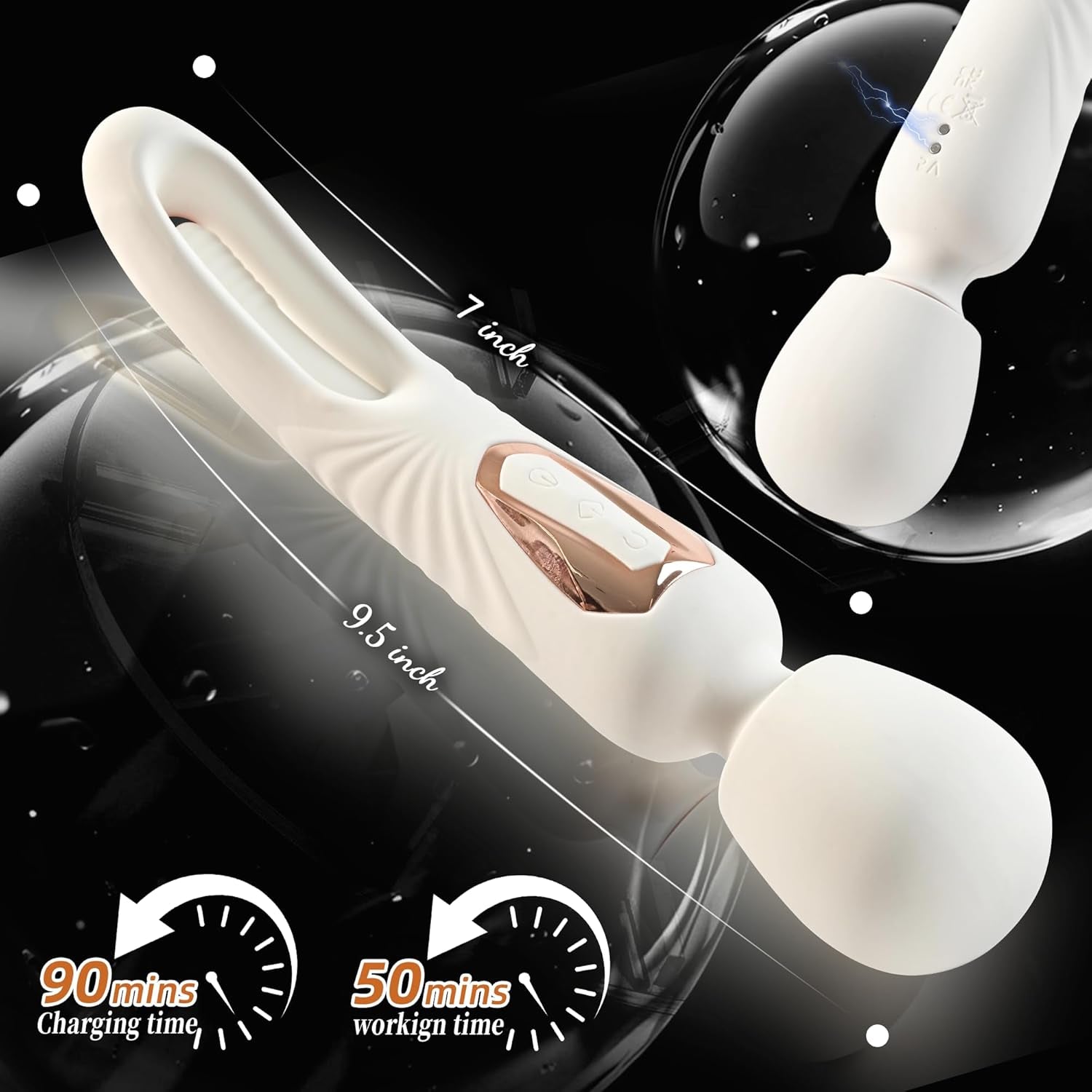 FlexWand Dual-Ended Flexible Wand Vibrator 10 Flapping 7 Modes