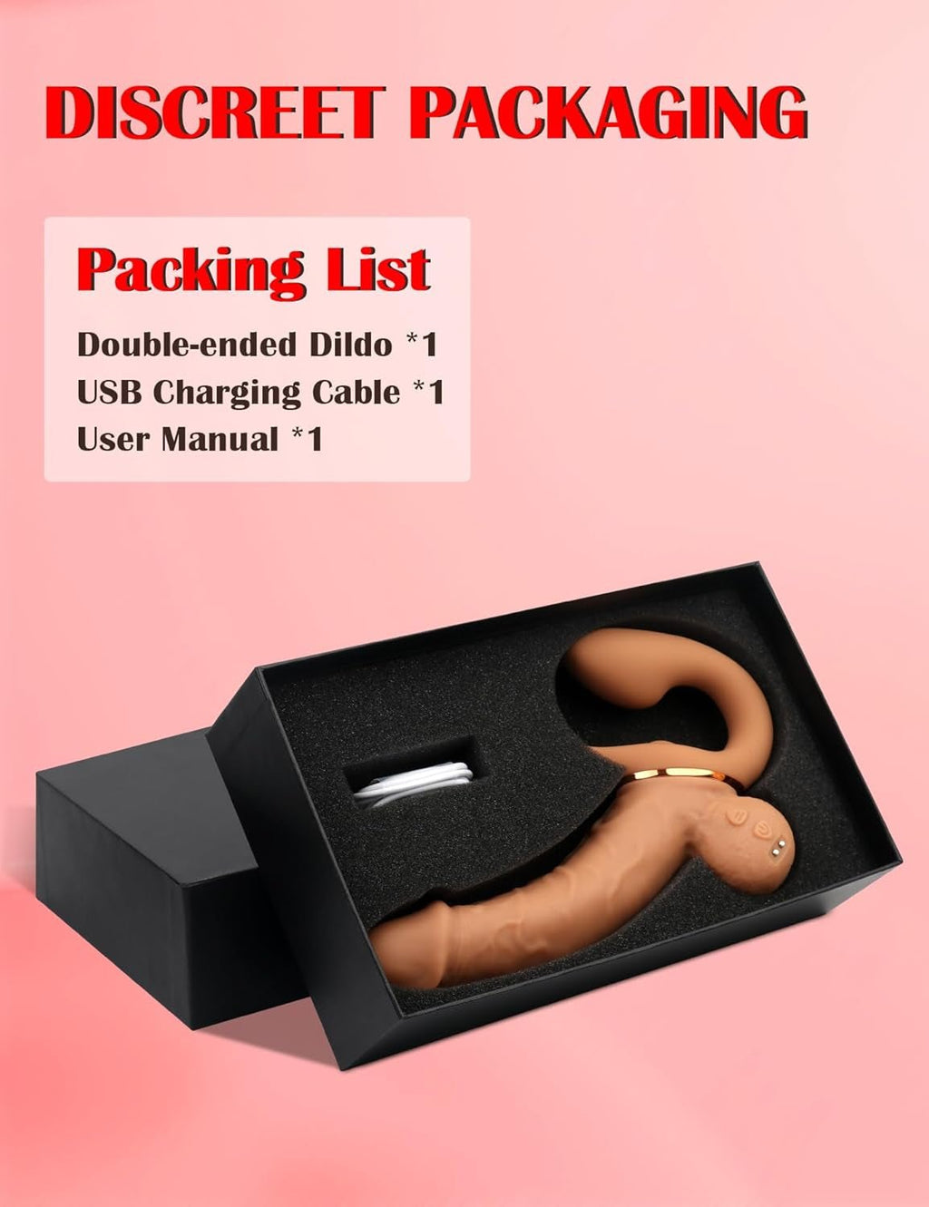 EchoFlex Rotating Strapless Strap On Vibrator