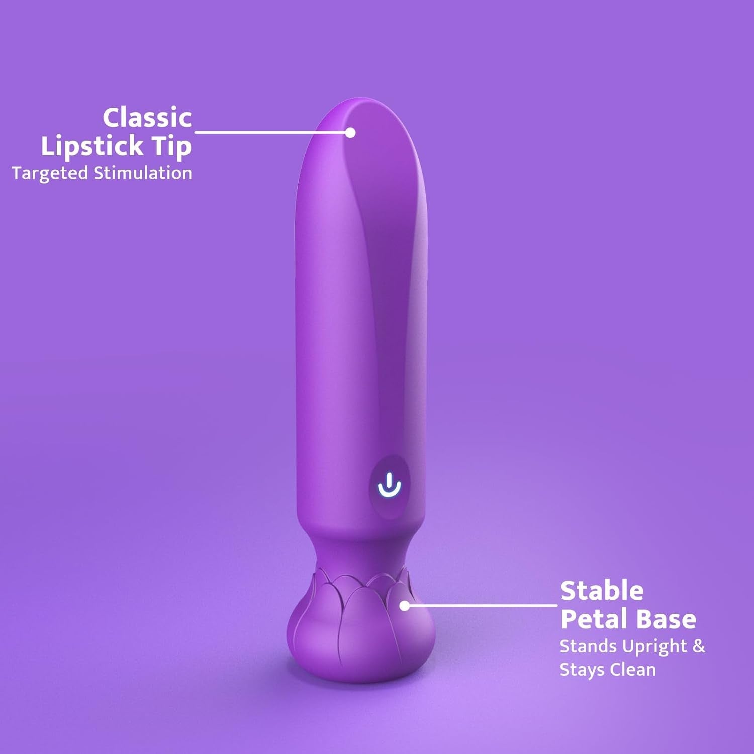 VioletLuxe Bullet Vibrator 10 Modes Waterproof Silicone Rechargeable