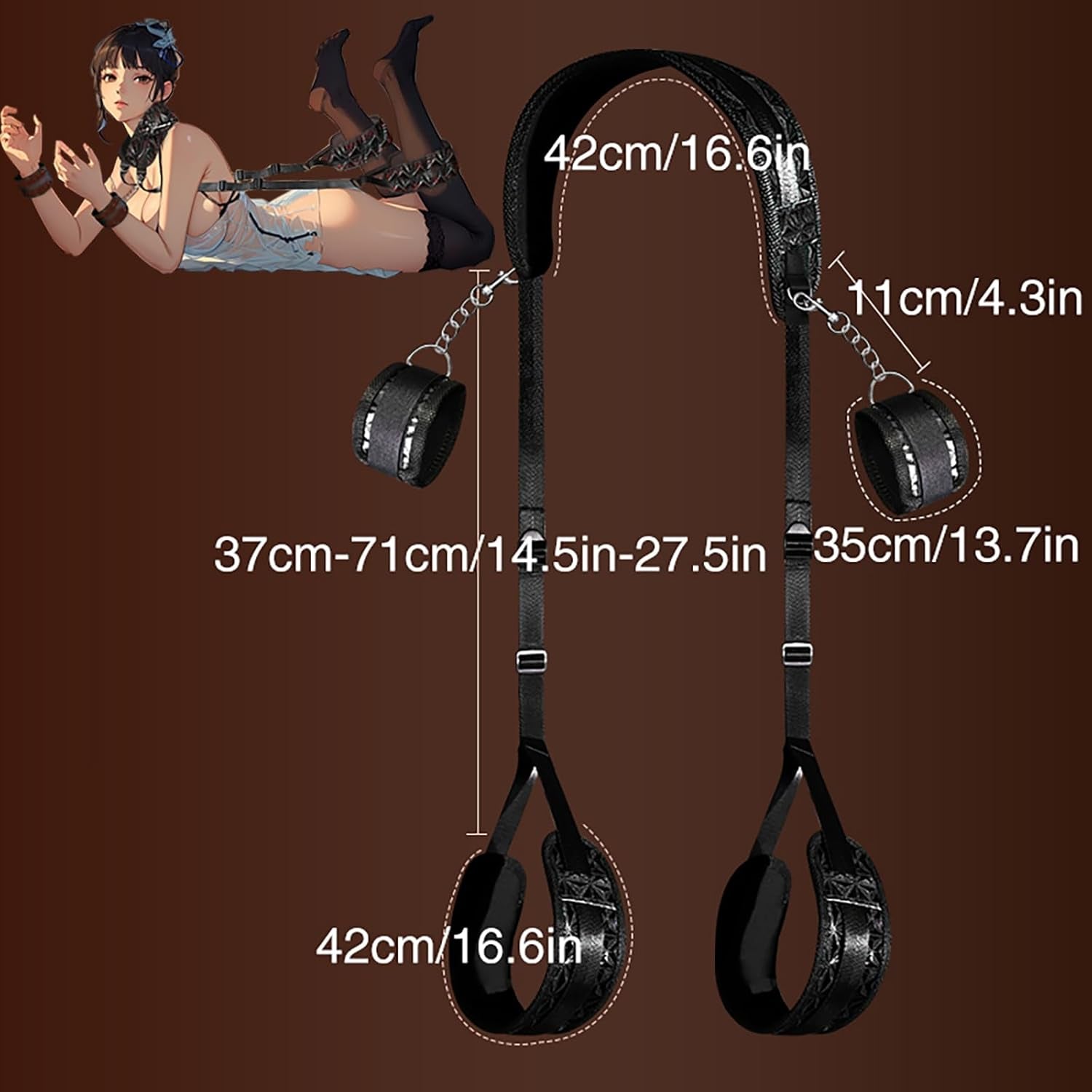 ShadowBond Inflatable BDSM Ramp Set with Adjustable Restraints