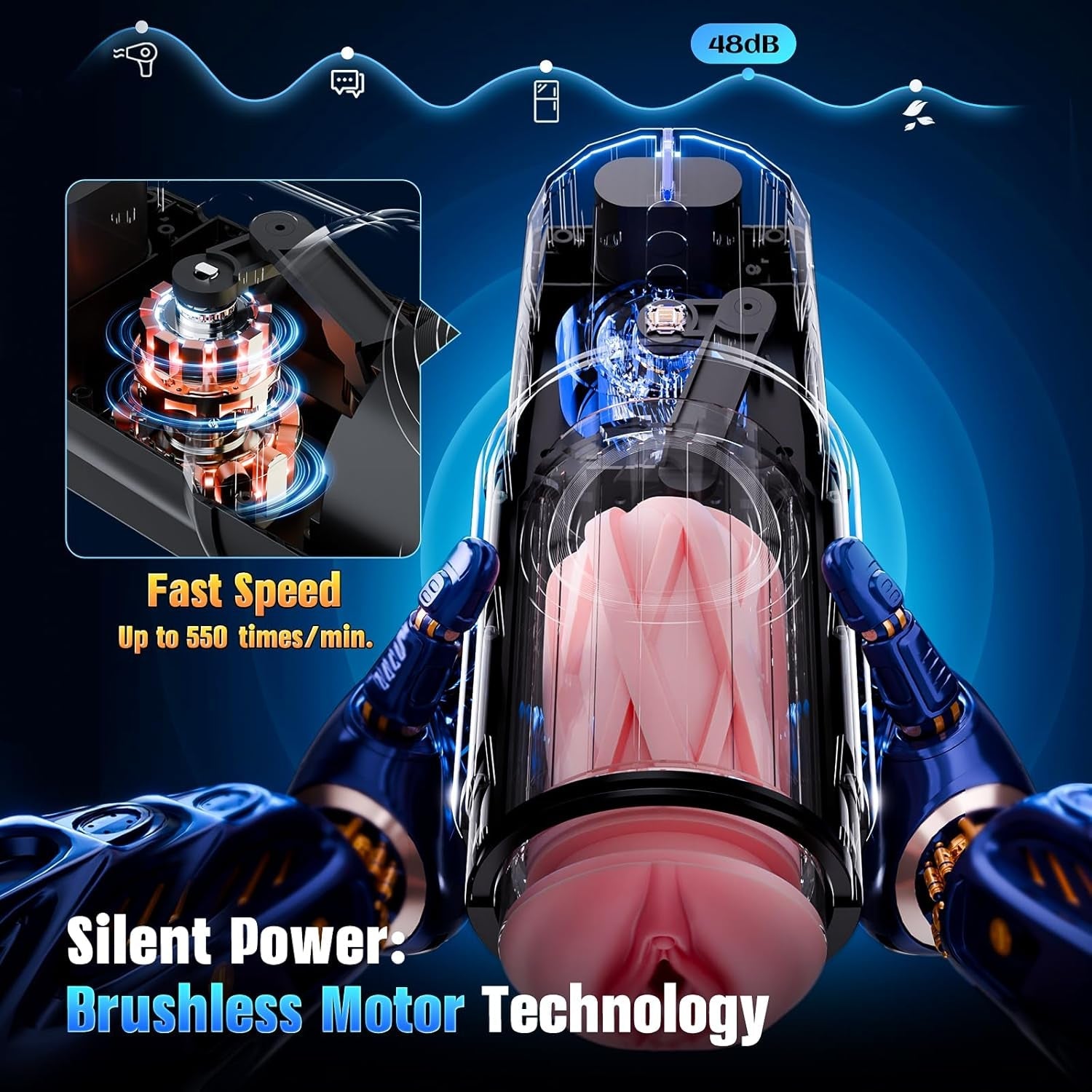 ThermoThrust Thrusting Heated Pocket Pussy 5 Speed Stroker
