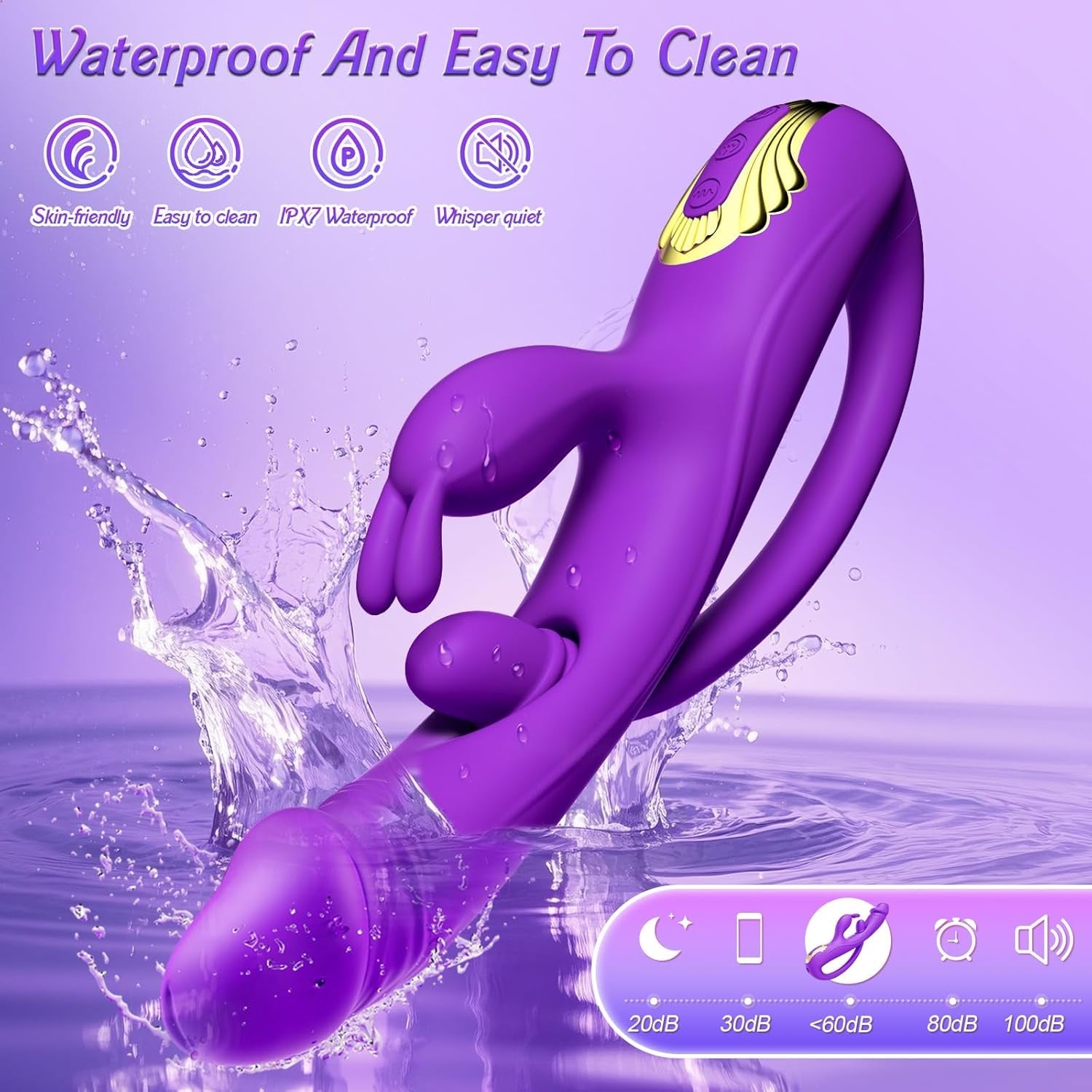 TriNovaX 3-in-1 Rabbit Vibrator 10 Modes