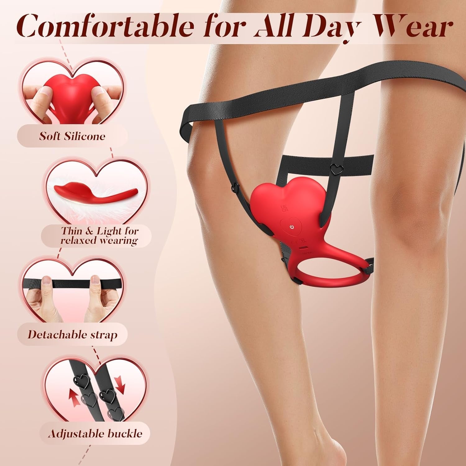 SilkLink Wearable Cock Ring Clit Stimulator Remote 10 Modes