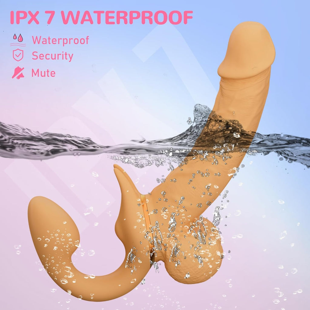 FlexThrust Strapless Strap On Thrusting Vibrator