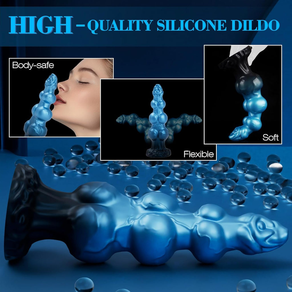 TripleKnot 9.6” Fantasy Knot Dildo Silicone Suction Cup