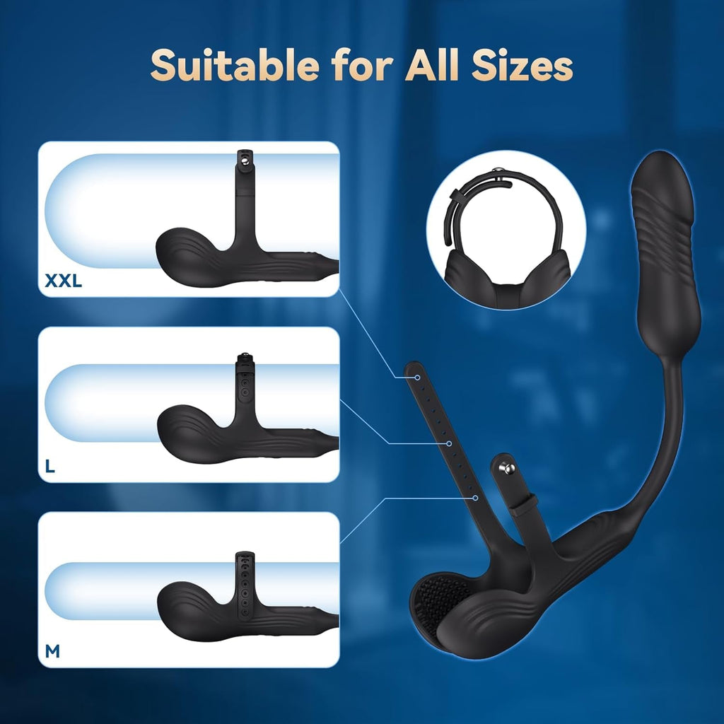 DominusCore Thrusting Prostate Massager Cock Ring 10 Modes