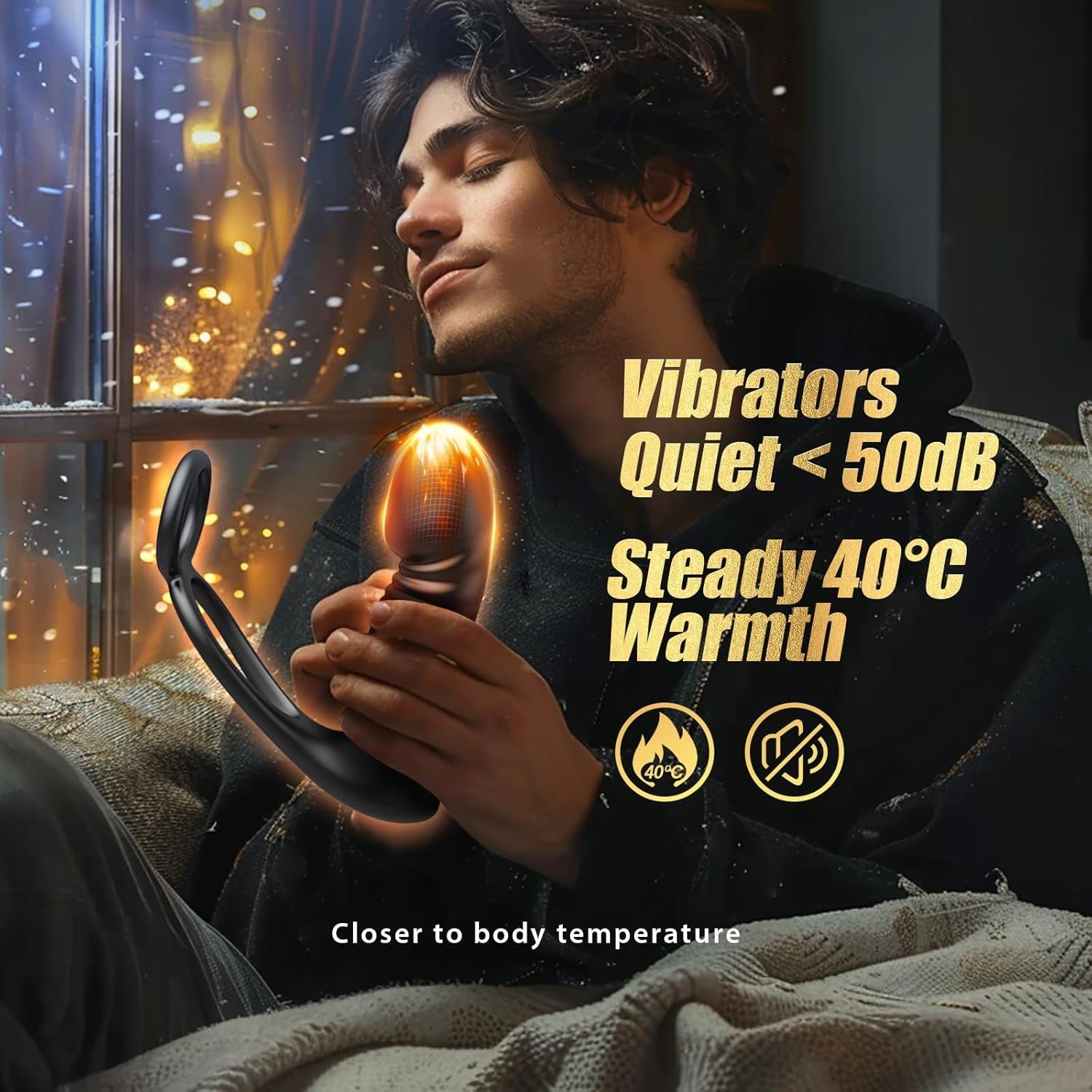 HeatCore Heating Prostate Massager Cock Ring 9 Modes Remote