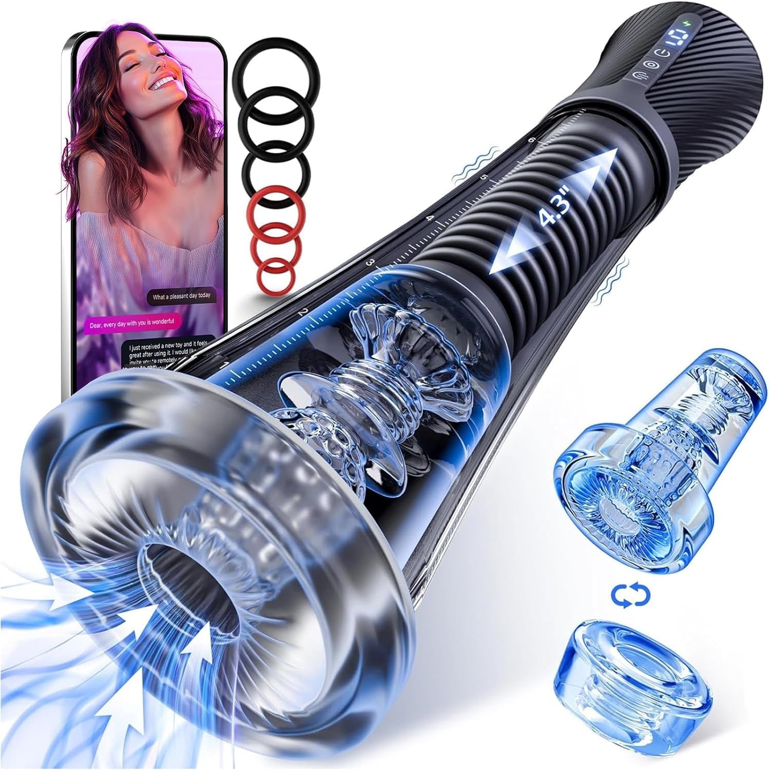 ClearPulse AI Male Masturbator Transparent Pump Trainer