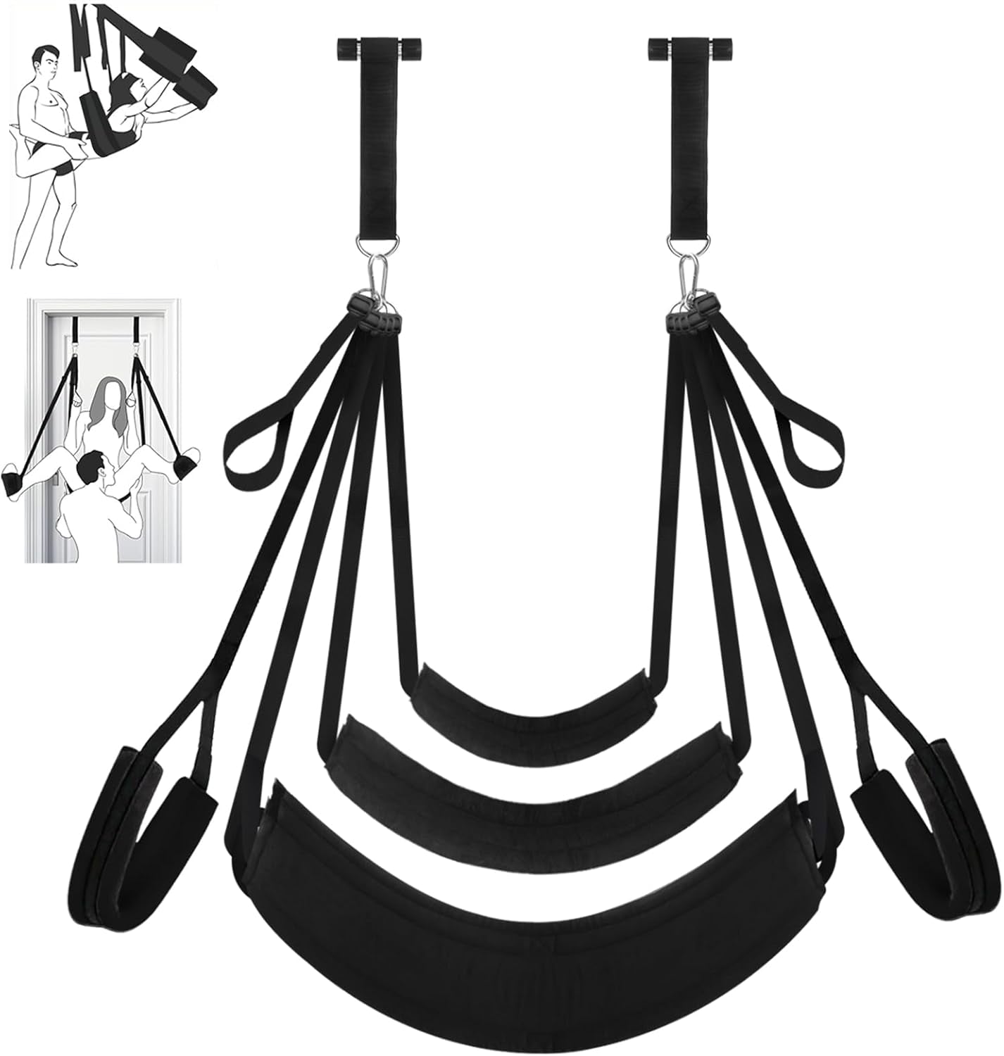 VelvetLift Door Sex Swing with Cushions & Armrests